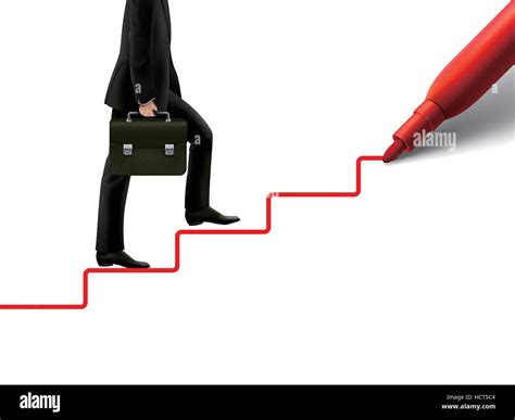 Businessman Walking Up Stairs Drawn Hi Res Stock Photography And Images