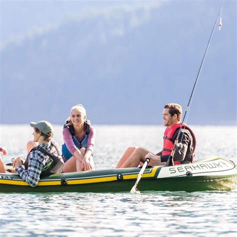 Bateau Intex 4 Personnes Seahawk 4 68351 Piscines Accessoires Kayak