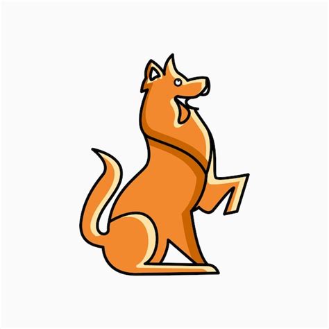 Disegno Del Logo Dell Illustrazione Del Cane Vettore Premium