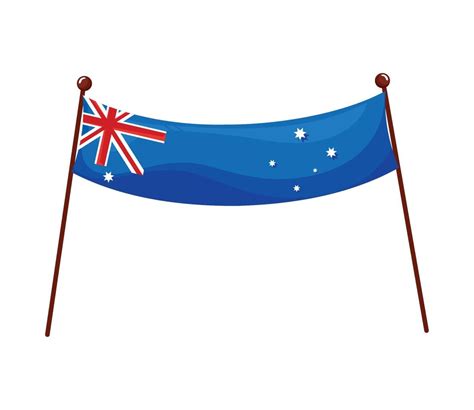 australian flag in banner 16762832 Vector Art at Vecteezy