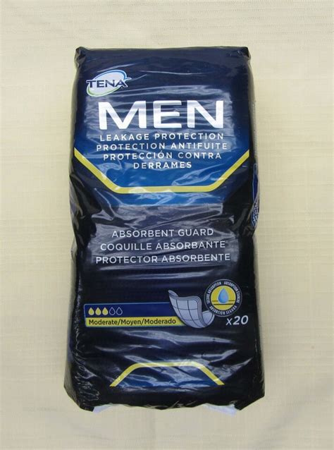 Tena Incontinence Guards For Men Moderate Absorbency 20 Count Many