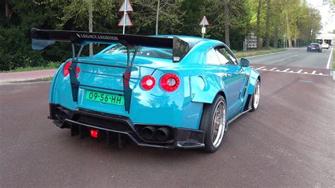 Modified Nissan GT R R35 Leaving Car Meet Biggest GTR Meet In EUROPE