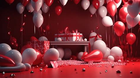 Christmas Party Renderings Festive Background A 3d Render Concept ...