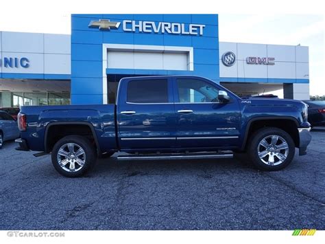 2017 Stone Blue Metallic Gmc Sierra 1500 Slt Crew Cab 4wd 121945937 Photo 8