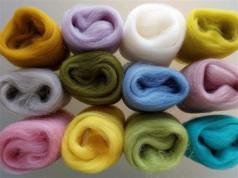 assorted colour wool sets pure merino wool  needle  wet felting