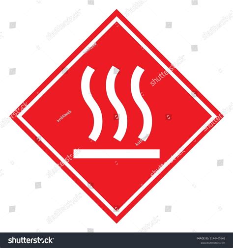 Hot Surface Icon Safety Graphic Information Stock Vector Royalty Free Shutterstock