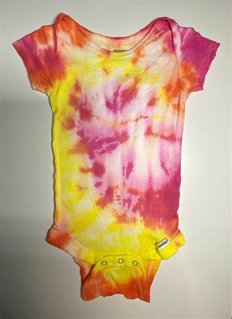 3 6 Months Tie Dye Baby Onesie Tie Dye Infant Bodysuit Etsy