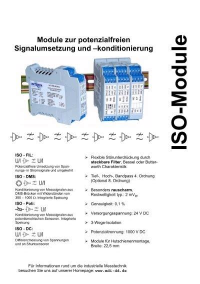 Module zur potenzialfreien Signalumsetzung und â konditionierung