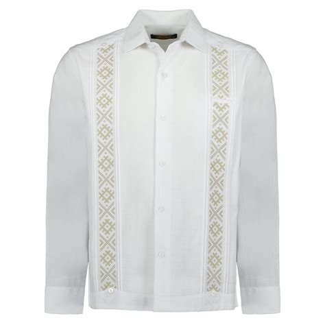 GUAYABERA LINO FLAME CABALLERO LINAJE MAYA M L BLANCO Chatré