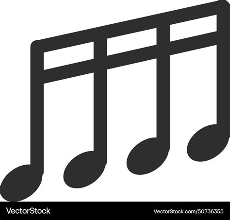 Music notes icon melody symbol sound scale Vector Image