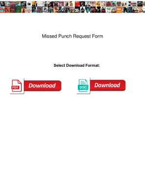 Fillable Online Missed Punch Request Form Missed Punch Request Form