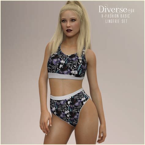 Diverse For X Fashion Basic Lingerie Set D Figure Assets Antje