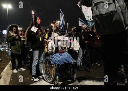 Jerusalén Israel 12 de diciembre de 2023 Las familias de rehenes