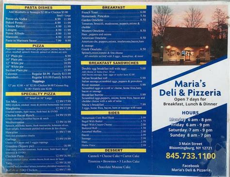 Online Menu Of Maria S Italian Restaurant Pizza Restaurant