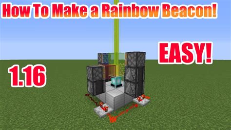 Minecraft Rainbow Beacon Tutorial EASY YouTube