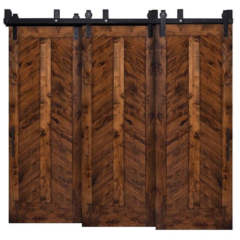 Heartland Chevron Triple Bypass Barn Doors Rustica