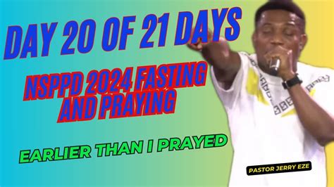 PASTOR JERRY EZE DAY 20 NSPPD 21 DAYS FASTING AND PRAYING EARLIER