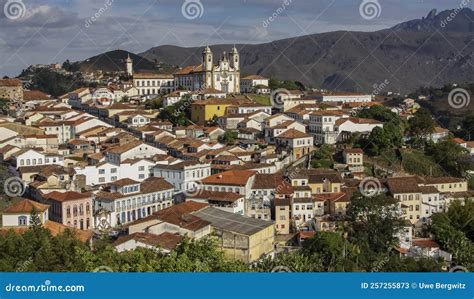 View Of Historic Baroque Church Nossa Senhora Do Carmo And City Ouro