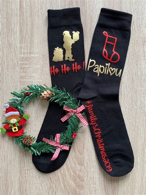 Chaussette noel chaussettes personnalisées cadeau noel chaussette