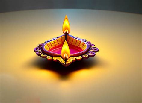 Premium AI Image | Diwali candles burning Greeting postcard for Diwali