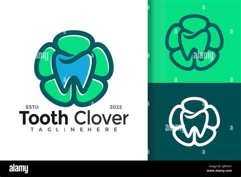 The Clover Leaf And Tooth Logo Design Stock Vector Image And Art Alamy