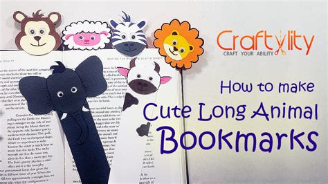 How to make Cute Animal Corner Bookmarks - Craftylity