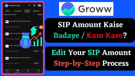 How To Edit Sip Amount In Groww App Mutual Fund A Step By Step