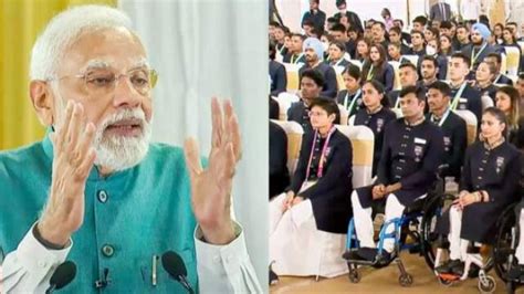 Prime Minister Narendra Modi Interacts With CWG 2022 Indian Contingent