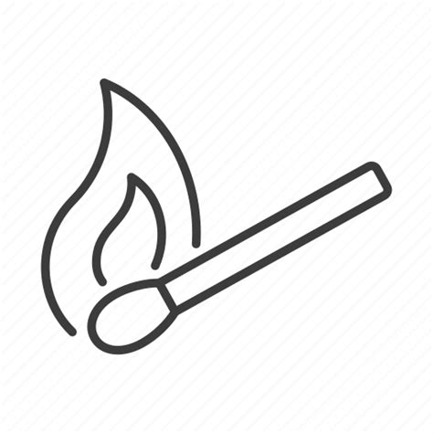 Match Fire Burn Flame Matchstick Firefighting Hot Icon Download