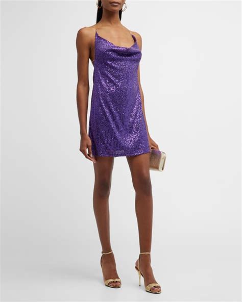 Faviana Mini Sequin Slip Dress Neiman Marcus