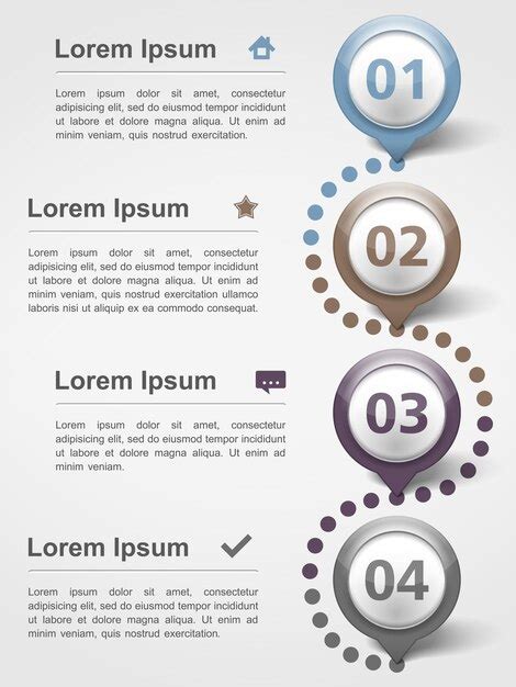 Premium Vector Infographics Design Template With Four Elements Vector