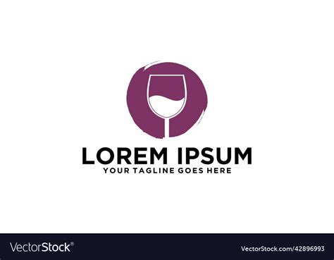 Abstract Wine Glass Logo Design Royalty Free Vector Image