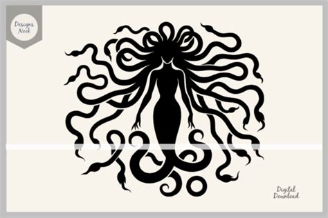 Medusa Svg File Clipart Silhouette Png Graphic By Designs Nook · Creative Fabrica