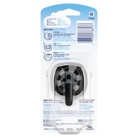 Febreze Car Platinum Ice Air Freshener Vent Clip Ct Kroger