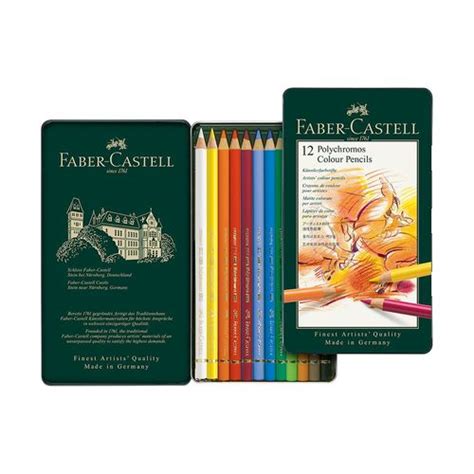 Faber Castell Polychromos Artists Colour Pencil Tin Of 12 Bromleys