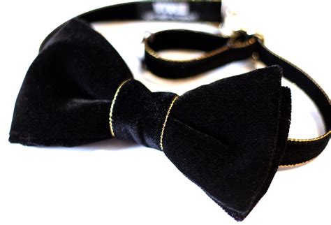 Black and Gold Bow Tie, Black Velvet Bow Tie, Black Tie Event, Wedding ...