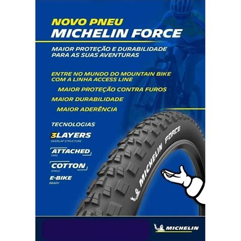 Pneu Aro Mtb Michelin Force X Arame Bike Roupas