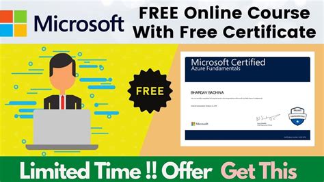 Microsoft Free Certification Online Courses For Students Free