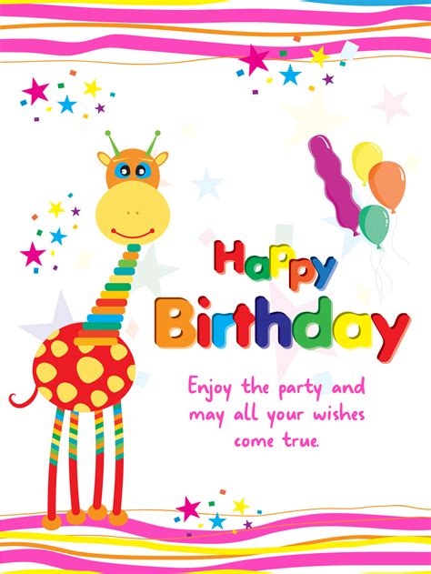 Enjoy The Party – Happy Birthday Kids | Birthday & Greeting Cards by ...