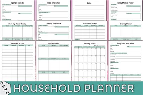 HOUSEHOLD PLANNER KDP INTERIOR PLANNER Graphic By RubyArt Creative