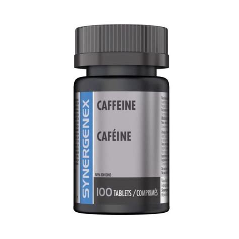 Synergenx Caffeine 200mg 100 Tablets Supplement King