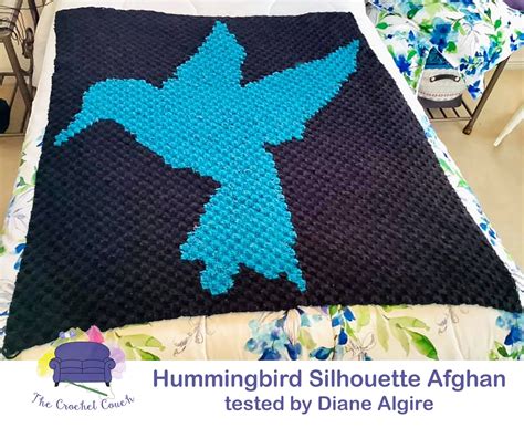 Hummingbird Silhouette Afghan C2C Crochet Pattern Written Row By Row