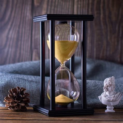 SuLiao Hourglass 60 Minute Sand Timer 5 1 Inch Black Sand Clock Large