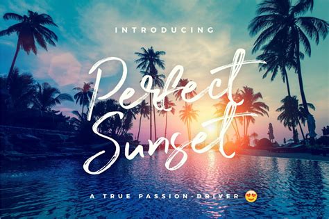 Perfect Sunset Typeface Script Fonts ~ Creative Market