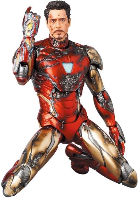 Mafex No 195 Iron Man Mark 85 Battle Damaged Figure