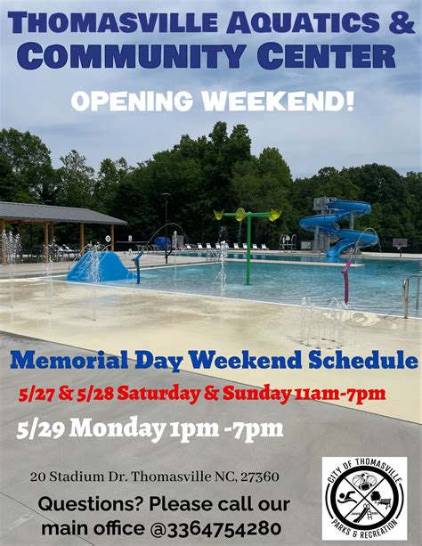 It's opening weekend at... - Thomasville Parks & Recreation | Facebook