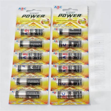 Jual Baterai ABC AA A2 1 5v Super Power Extra Heavy Duty Shopee Indonesia