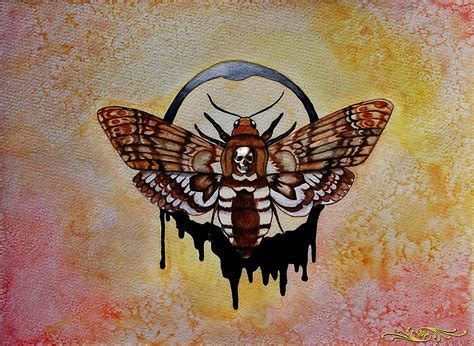 Death's Head Hawk Moth Painting by Sandra Gale - Pixels