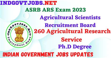 Asrb Ars Exam Apply Online Best Indgovtjobs Net