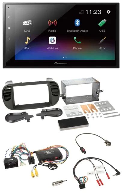 Autoradio Volante Pioneer Usb Bluetooth Dab Din Per Fiat